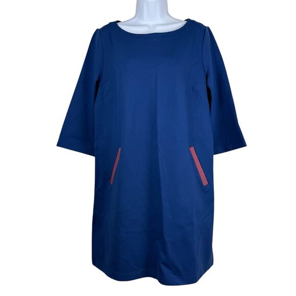Betabrand Dress Womens Large Blue Half Day Shift Dress Business Casual Mature - Picture 2 of 10